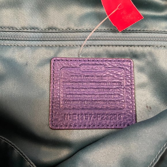 Designer Coach Vintage Midnight Blue Leather Hobo Handbag - Picture 10 of 10